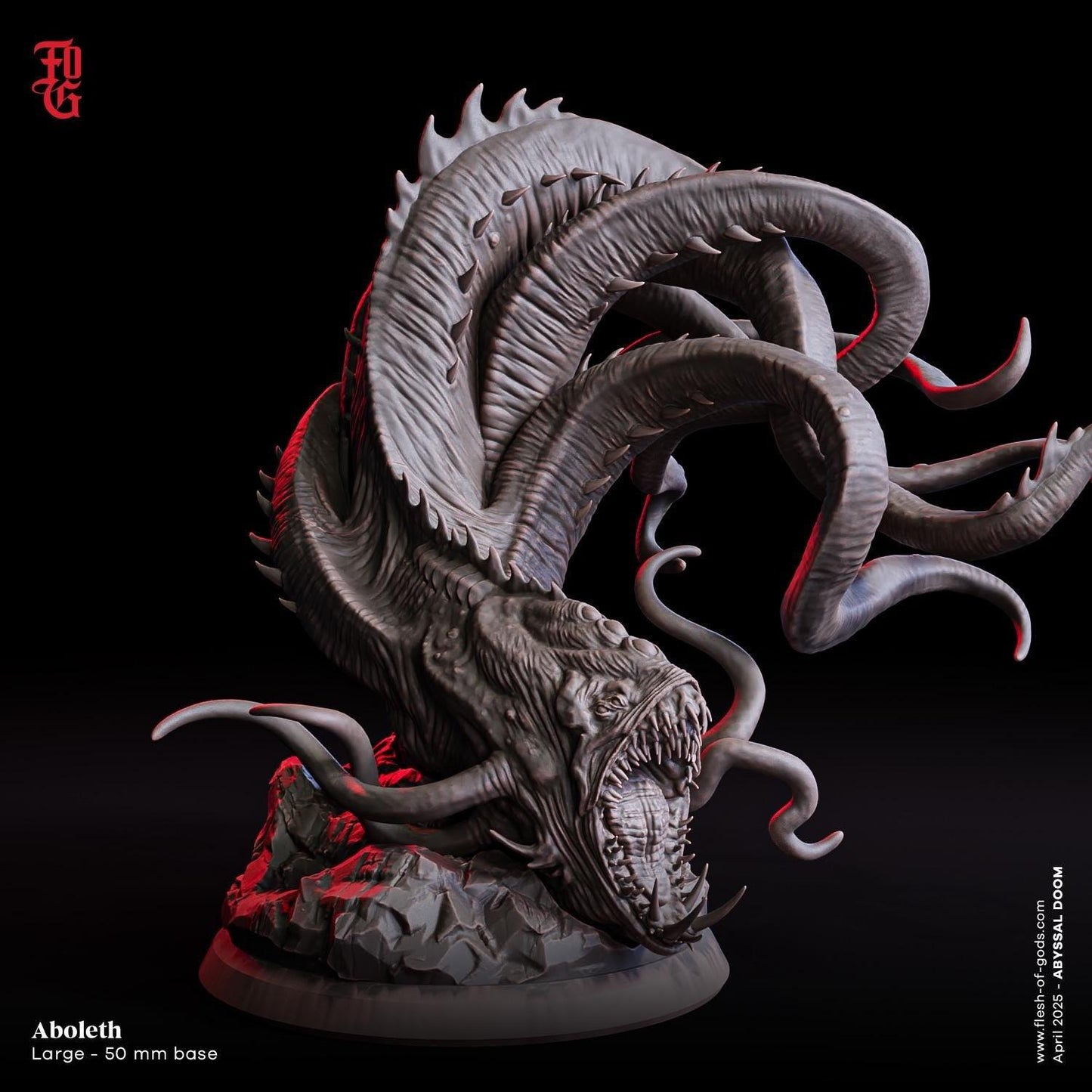 Aboleth, Eldritch Sea Horror | Large Aquatic Aberration Miniature | 50mm Scale - Plague Miniatures