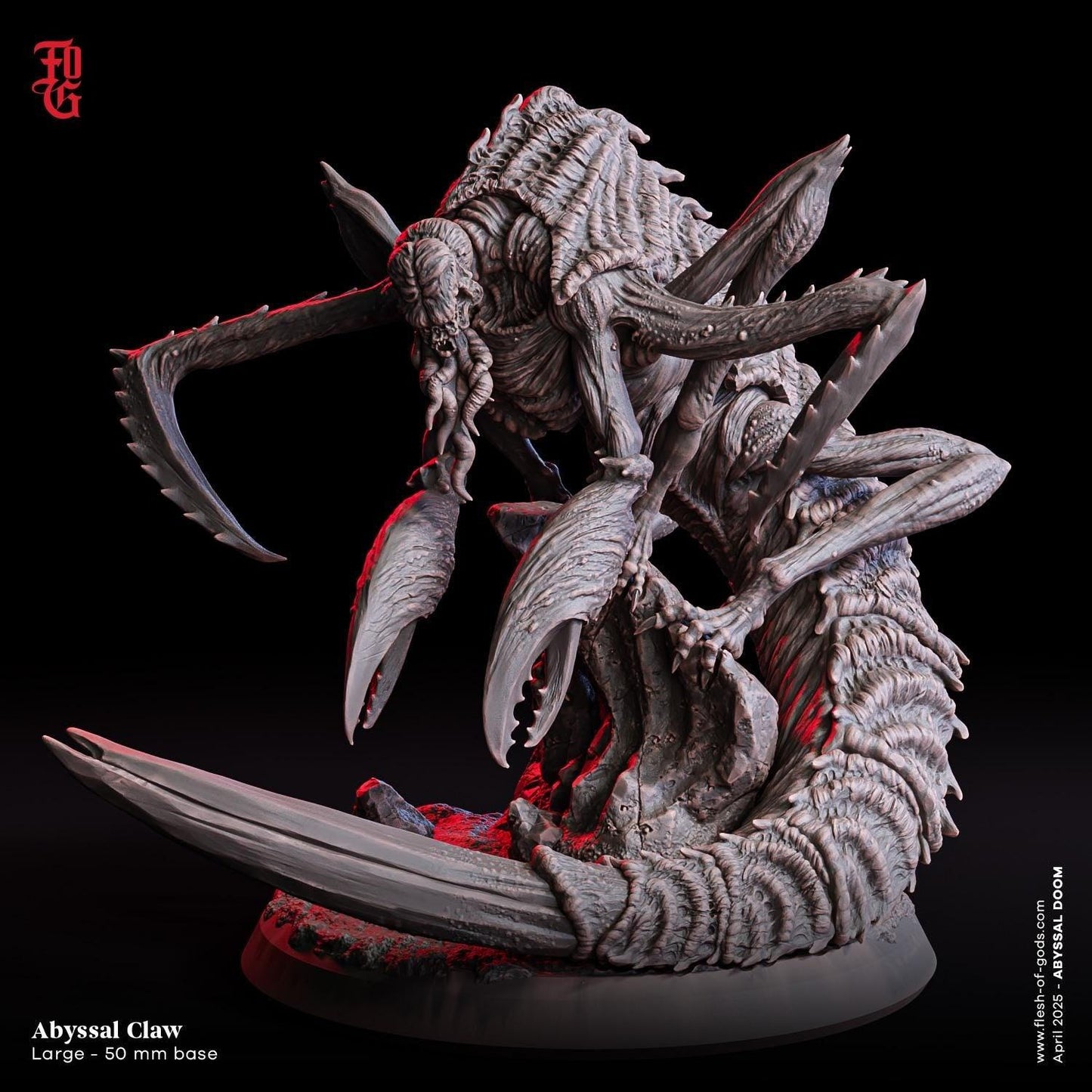 Abyssal Claw, Deep Sea Terror | Large Aquatic Monstrosity Miniature | 50mm Base - Plague Miniatures