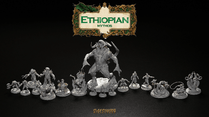 Aksum Warrior miniature | african miniature fighter Miniature | Ethiopian Mythology | DnD Miniature | Dungeons and Dragons, DnD 5e - Plague Miniatures shop for DnD Miniatures