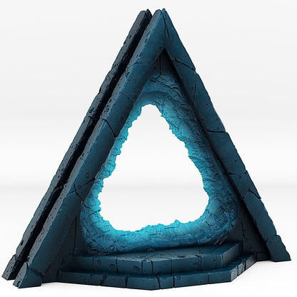 Alien Pyramid Portal Miniature | Water Effect Dungeon Terrain Prop | 28mm or 32mm Scale - Plague Miniatures