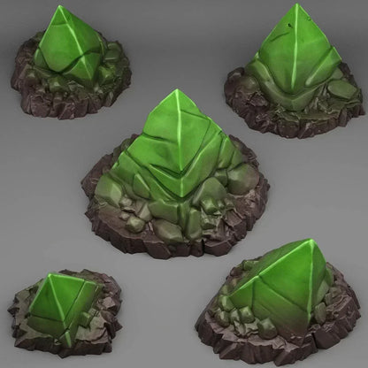 Alien Shard Wargaming Terrain | Sharp Rock Miniature Set | 28mm or 32mm scale - Plague Miniatures