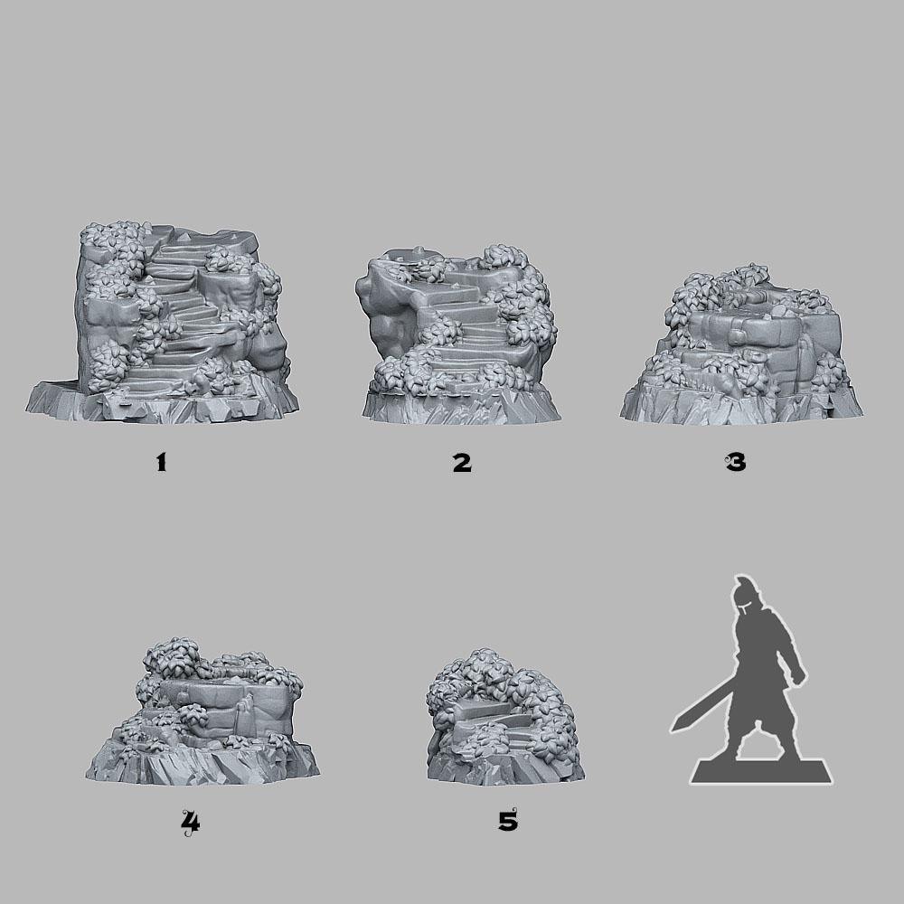 Ancient Magic Stair | Enchanted Ruins Wargaming Terrain Set | 28 Scale or 32mm Scale - Plague Miniatures