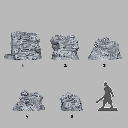 Ancient Magic Stair | Enchanted Ruins Wargaming Terrain Set | 28 Scale or 32mm Scale - Plague Miniatures