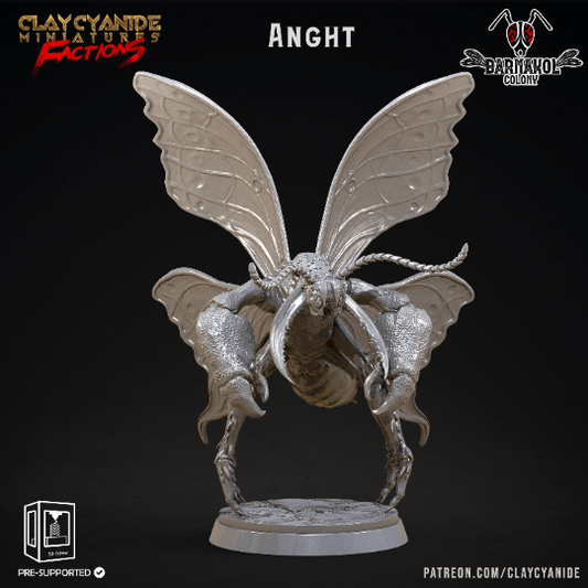 Anght Flying Hive-Mind Insectoid Miniature | 32mm Scale Barnakol Collection - Clay Cyanide - Plague Miniatures shop for DnD Miniatures