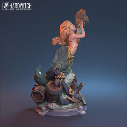 Arallia, Siren of the Depths NSFW Nude Option | Enchanting Mermaid Miniature | 32mm or 75mm - Plague Miniatures