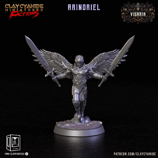 Arinoriel Viseria's Noble Warrior Miniature | 32mm Scale - Plague Miniatures