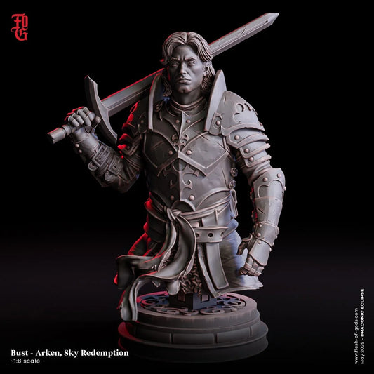 Arken, Sky Redemption | Human Warrior Resin Bust - Plague Miniatures