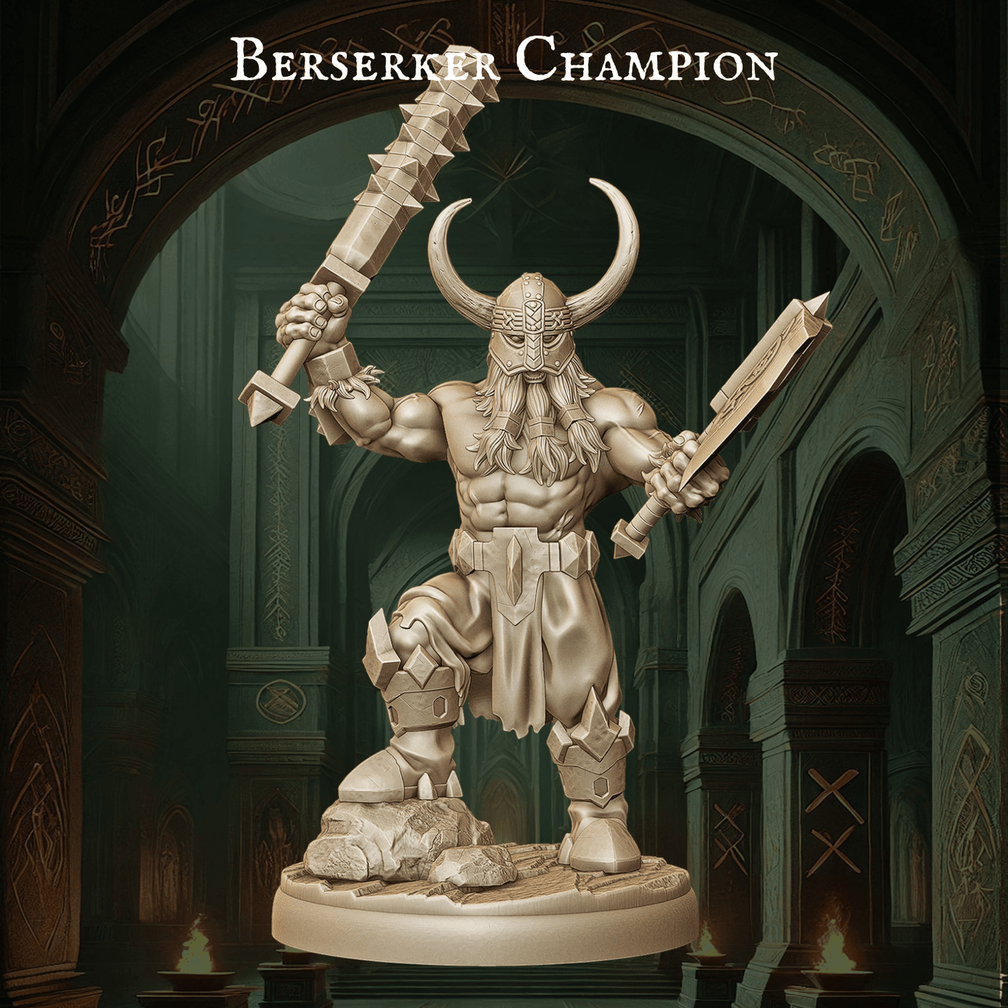 Army of Dwarf Berserkers - 12 Poses | Raging Dwarf Miniatures | DnD Warrior Set - Plague Miniatures