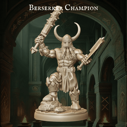 Army of Dwarf Berserkers - 12 Poses | Raging Dwarf Miniatures | DnD Warrior Set - Plague Miniatures
