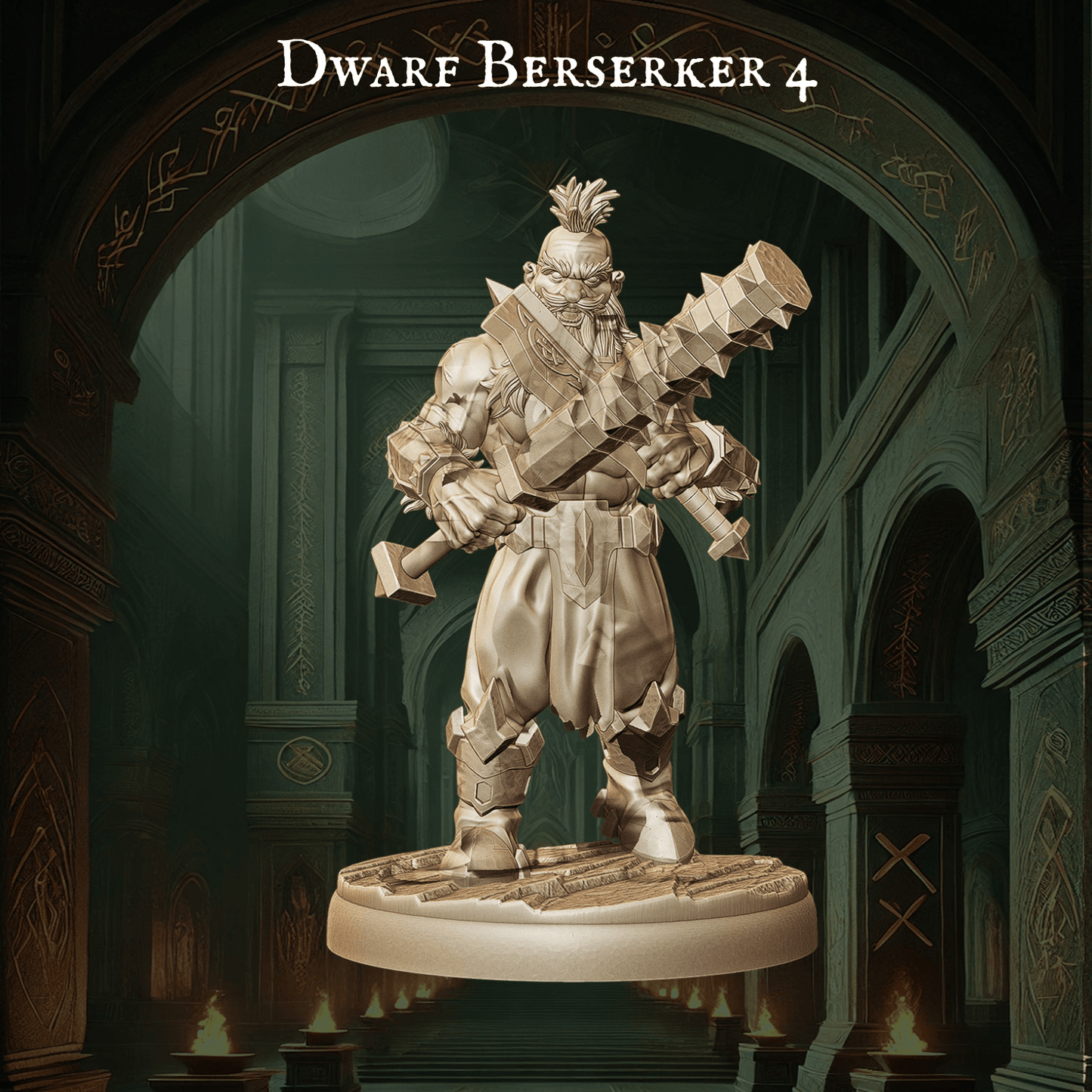 Army of Dwarf Berserkers - 12 Poses | Raging Dwarf Miniatures | DnD Warrior Set - Plague Miniatures