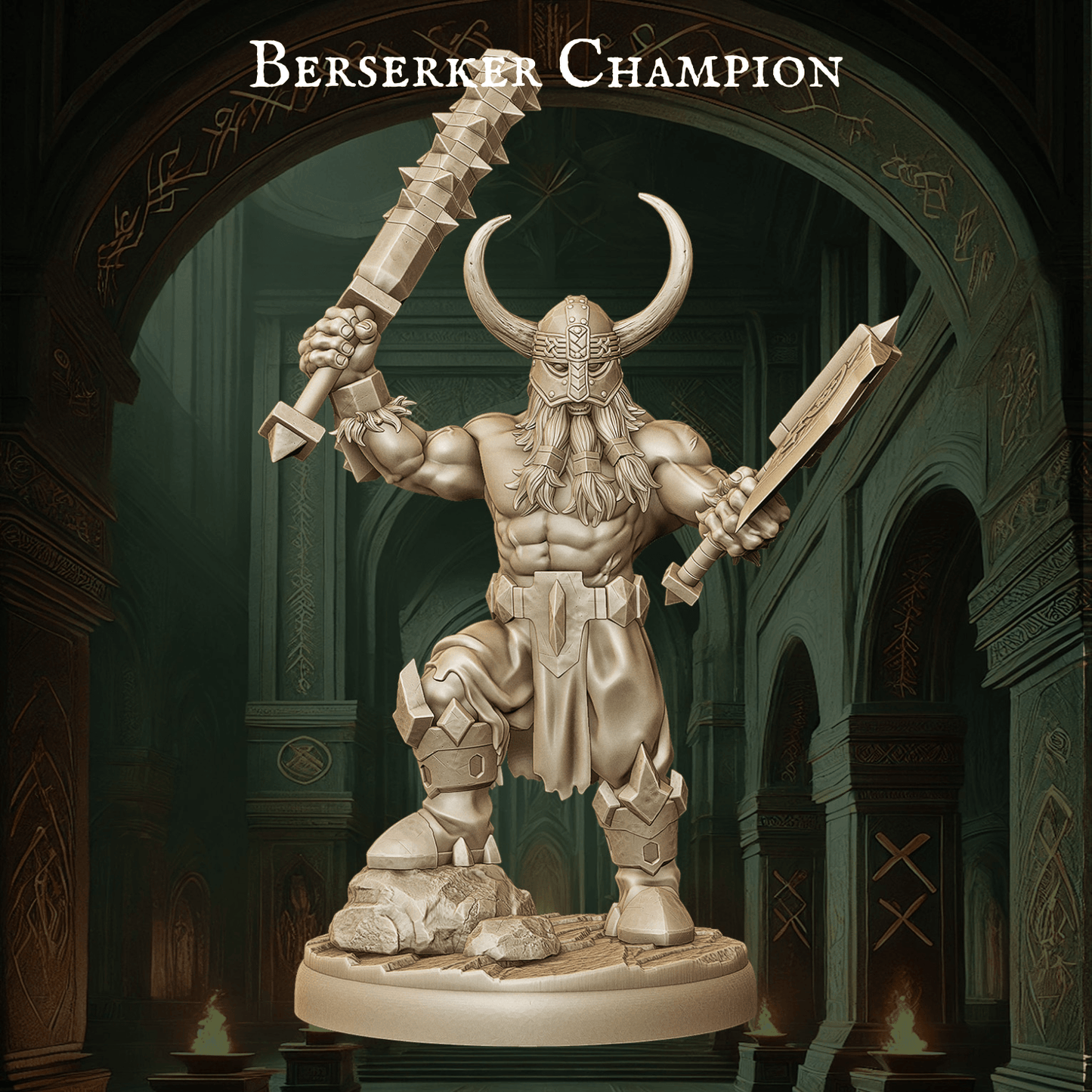 Army of Dwarf Berserkers - 12 Poses | Raging Dwarf Miniatures | DnD Warrior Set - Plague Miniatures