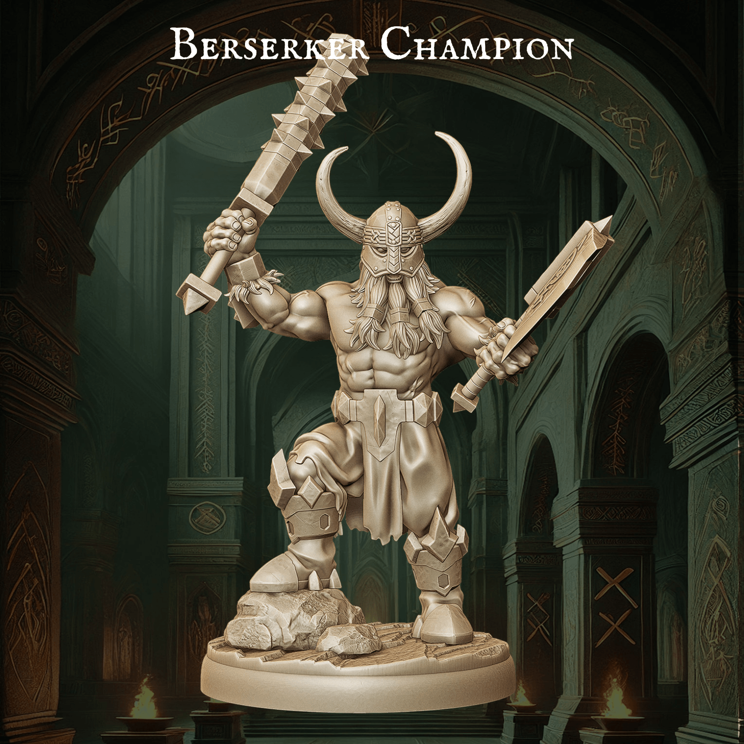 Army of Dwarf Berserkers - 12 Poses | Raging Dwarf Miniatures | DnD Warrior Set - Plague Miniatures