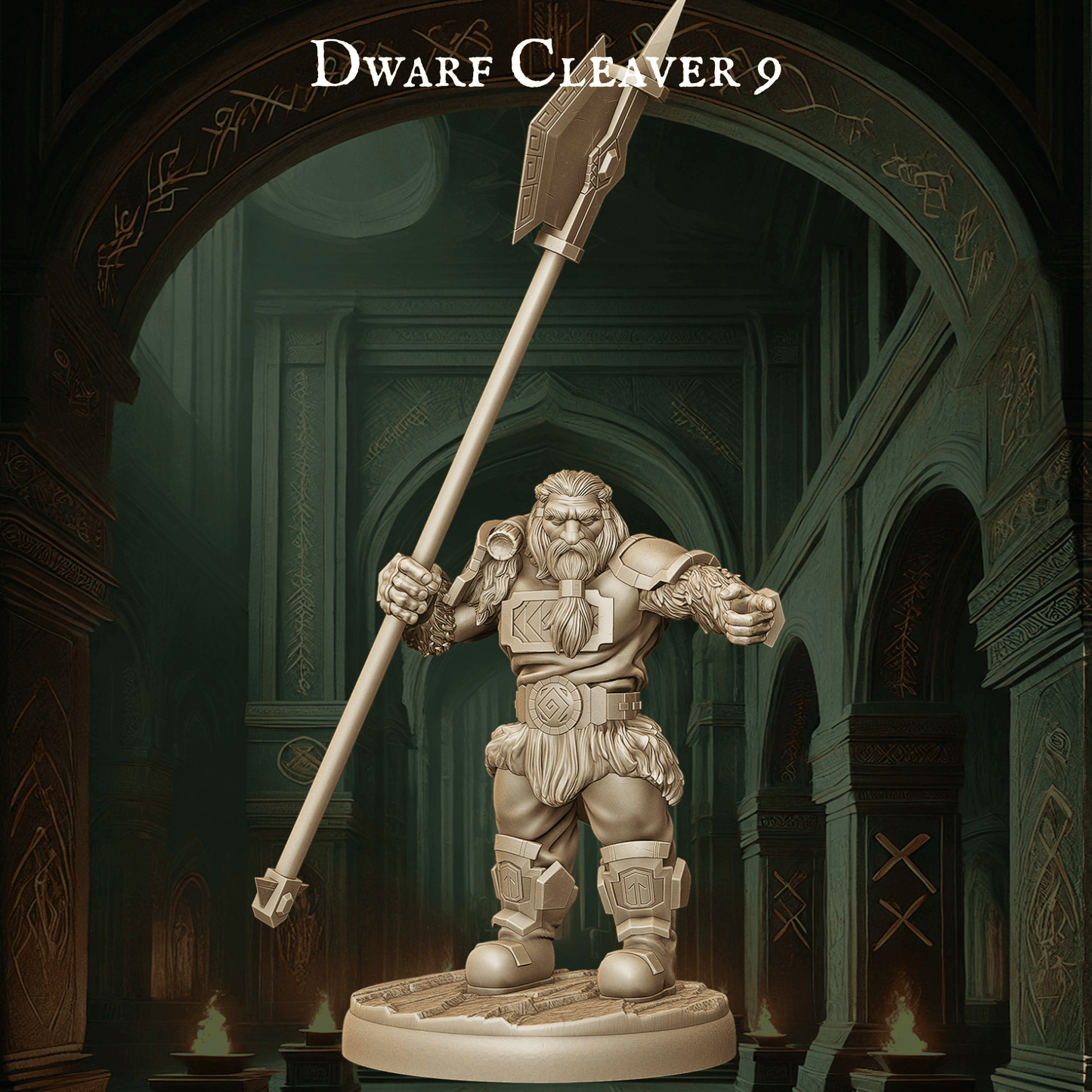Army of Dwarf Cleavers - 12 Poses | Cleaver Wielding Dwarf Miniatures | DnD Warrior Figurines - Plague Miniatures