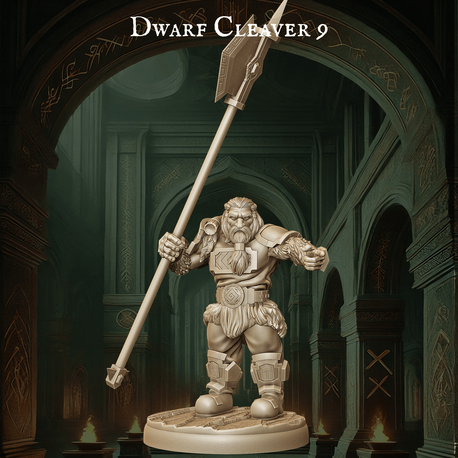 Army of Dwarf Cleavers - 12 Poses | Cleaver Wielding Dwarf Miniatures | DnD Warrior Figurines - Plague Miniatures