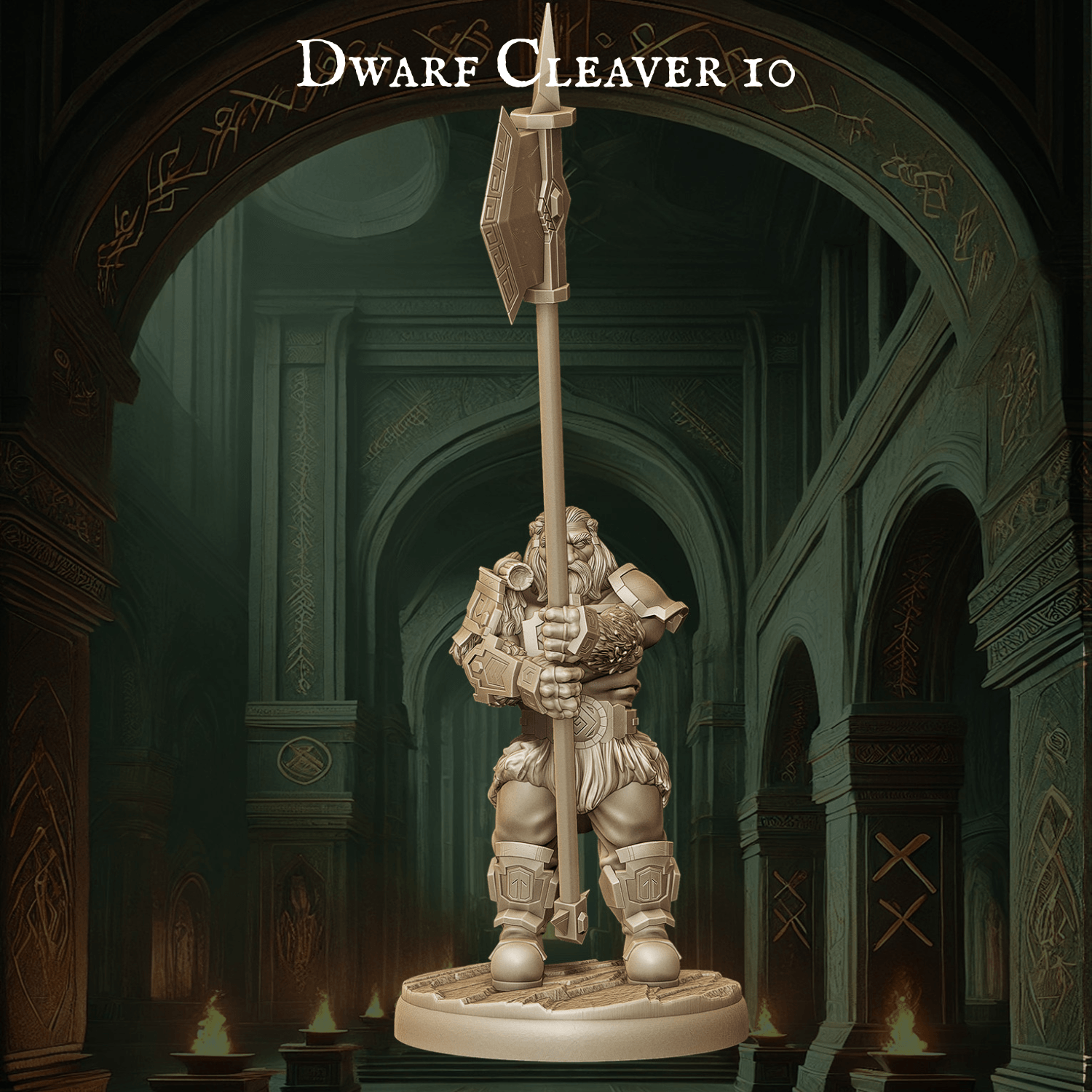 Army of Dwarf Cleavers - 12 Poses | Cleaver Wielding Dwarf Miniatures | DnD Warrior Figurines - Plague Miniatures