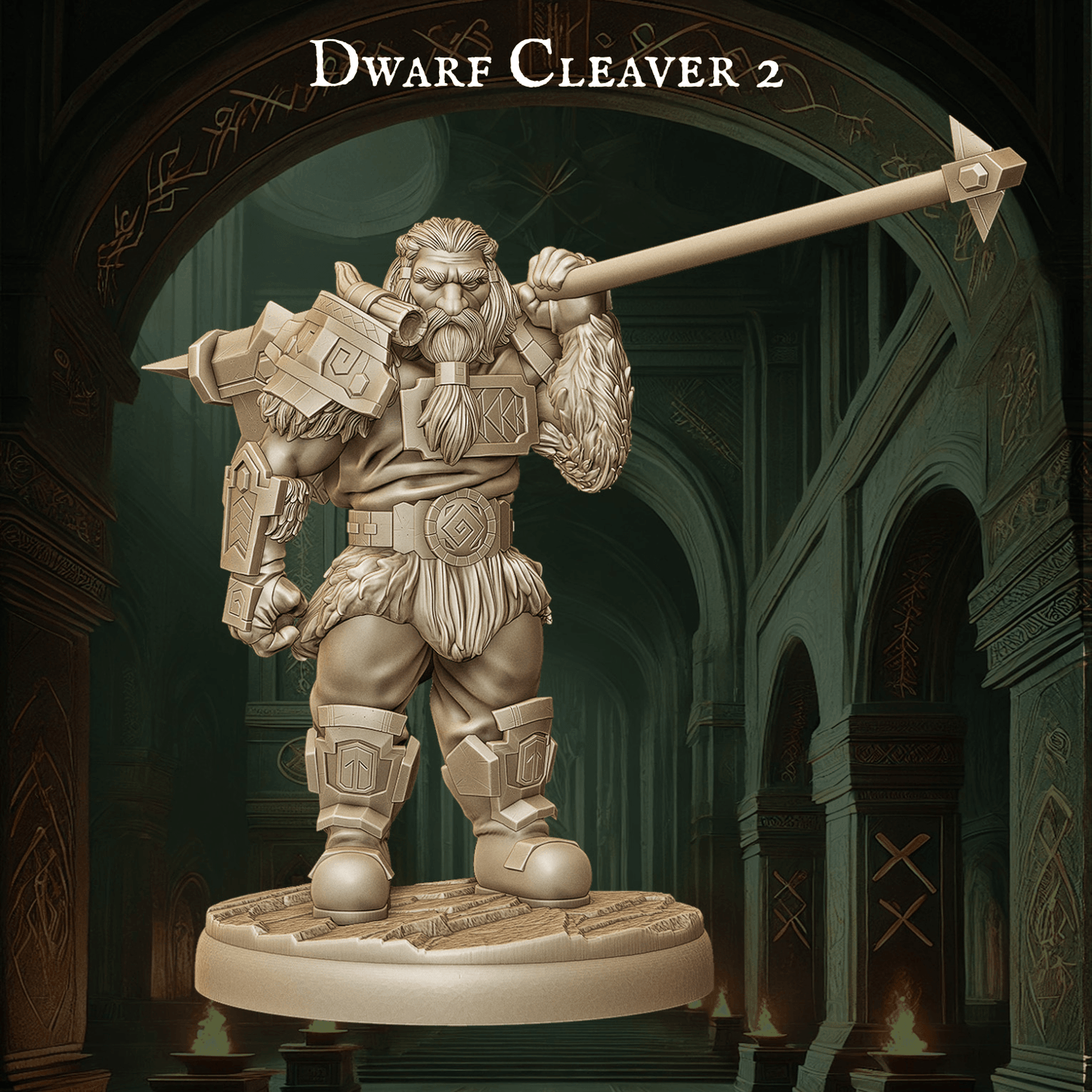 Army of Dwarf Cleavers - 12 Poses | Cleaver Wielding Dwarf Miniatures | DnD Warrior Figurines - Plague Miniatures