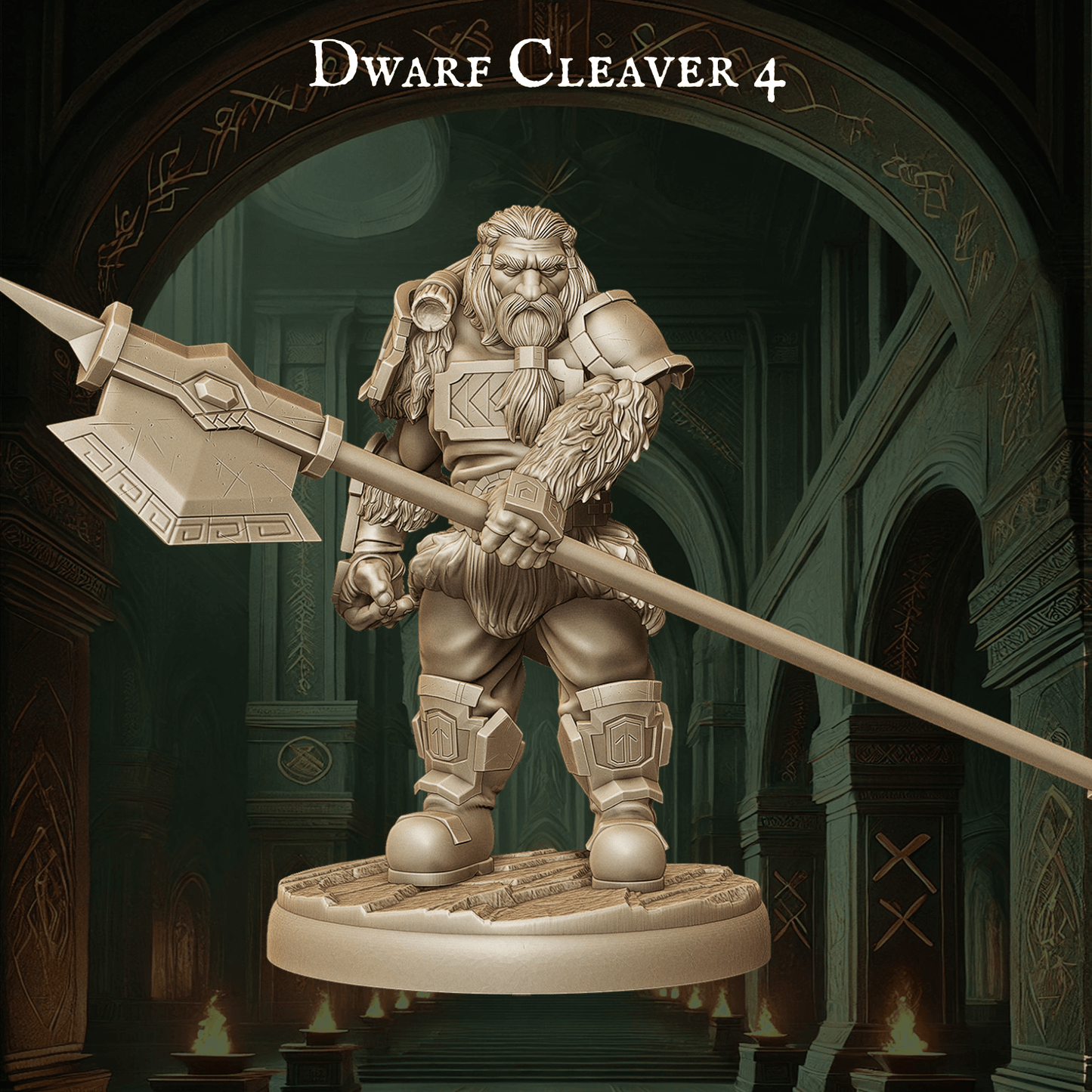 Army of Dwarf Cleavers - 12 Poses | Cleaver Wielding Dwarf Miniatures | DnD Warrior Figurines - Plague Miniatures