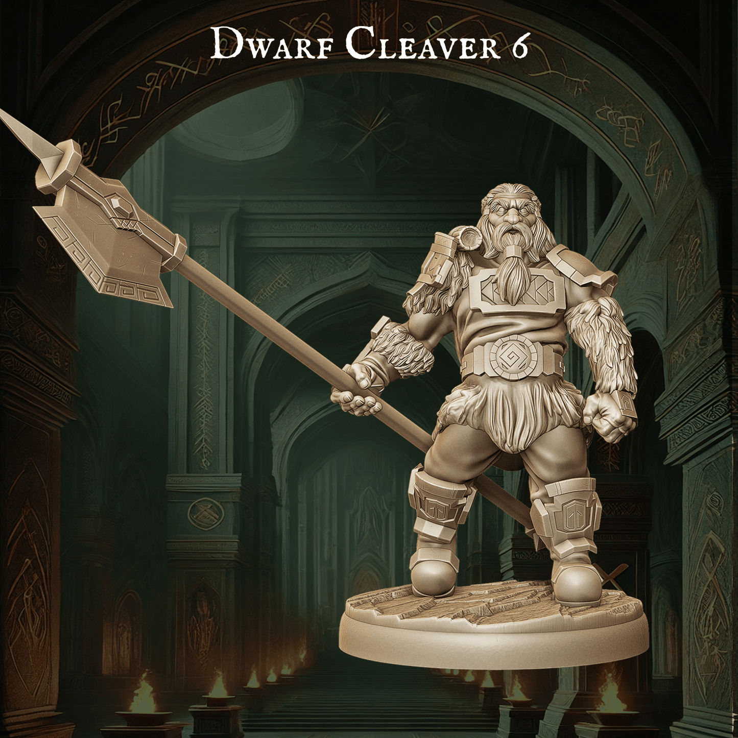 Army of Dwarf Cleavers - 12 Poses | Cleaver Wielding Dwarf Miniatures | DnD Warrior Figurines - Plague Miniatures