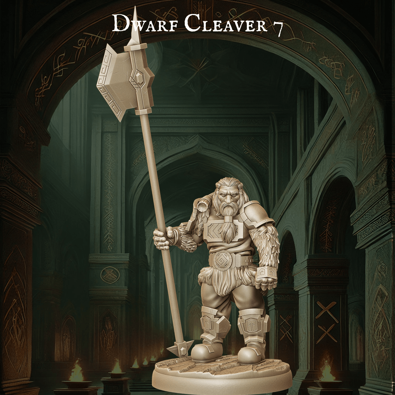 Army of Dwarf Cleavers - 12 Poses | Cleaver Wielding Dwarf Miniatures | DnD Warrior Figurines - Plague Miniatures