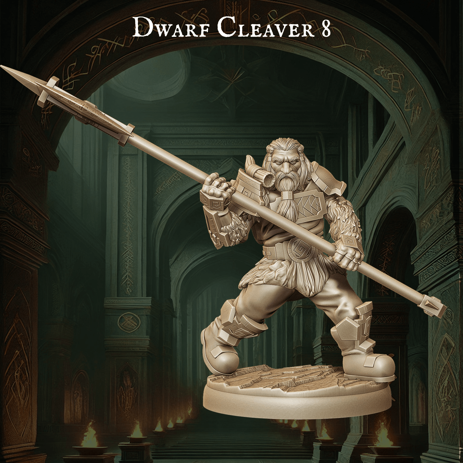 Army of Dwarf Cleavers - 12 Poses | Cleaver Wielding Dwarf Miniatures | DnD Warrior Figurines - Plague Miniatures