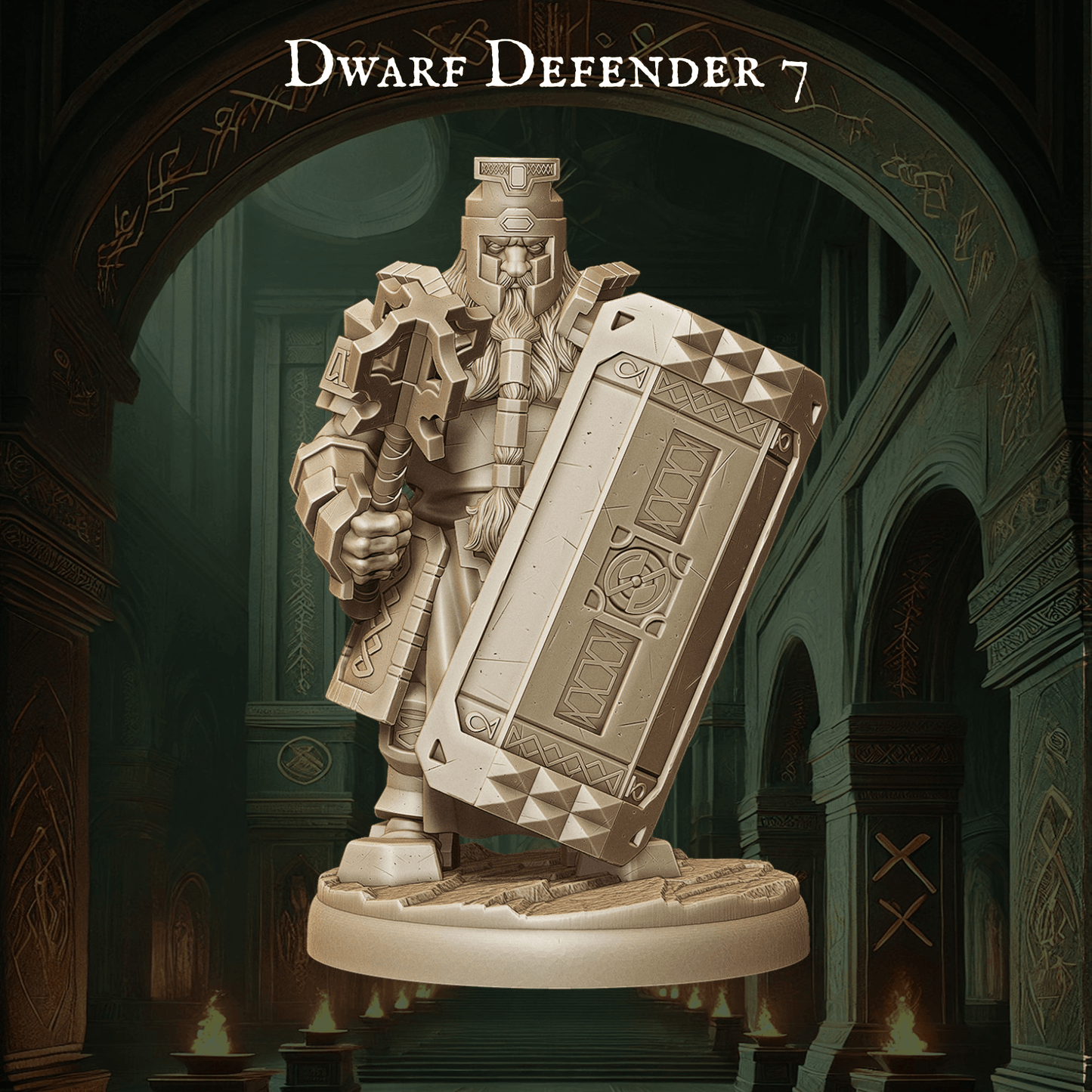 Army of Dwarf Defenders - 12 Poses | Shielded Dwarf Miniatures | DnD Warrior Protectors - Plague Miniatures