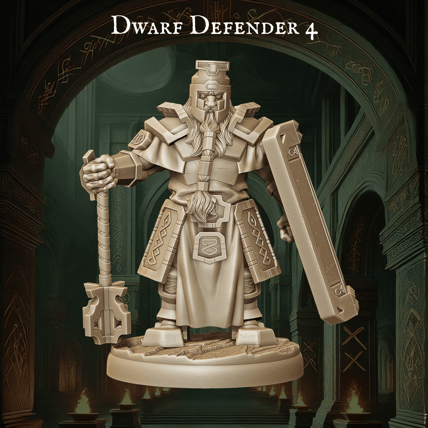 Army of Dwarf Defenders - 12 Poses | Shielded Dwarf Miniatures | DnD Warrior Protectors - Plague Miniatures