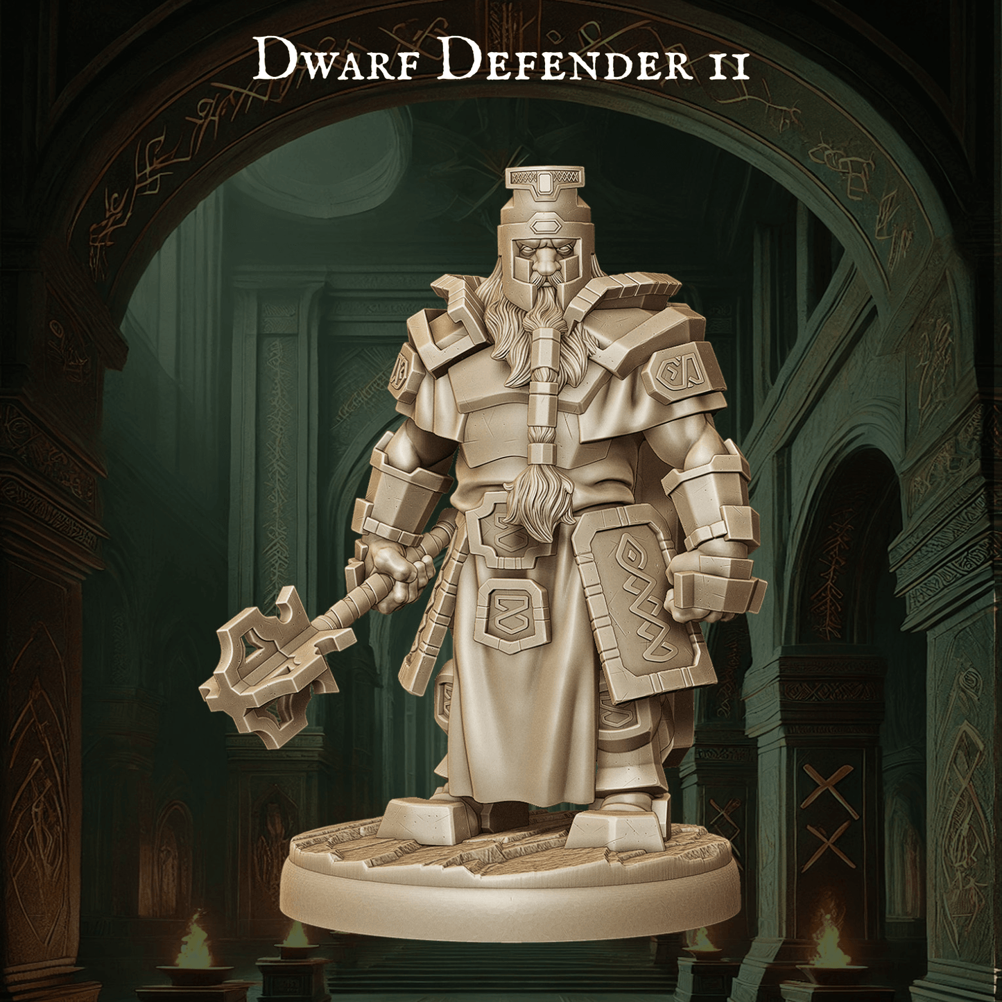 Army of Dwarf Defenders - 12 Poses | Shielded Dwarf Miniatures | DnD Warrior Protectors - Plague Miniatures