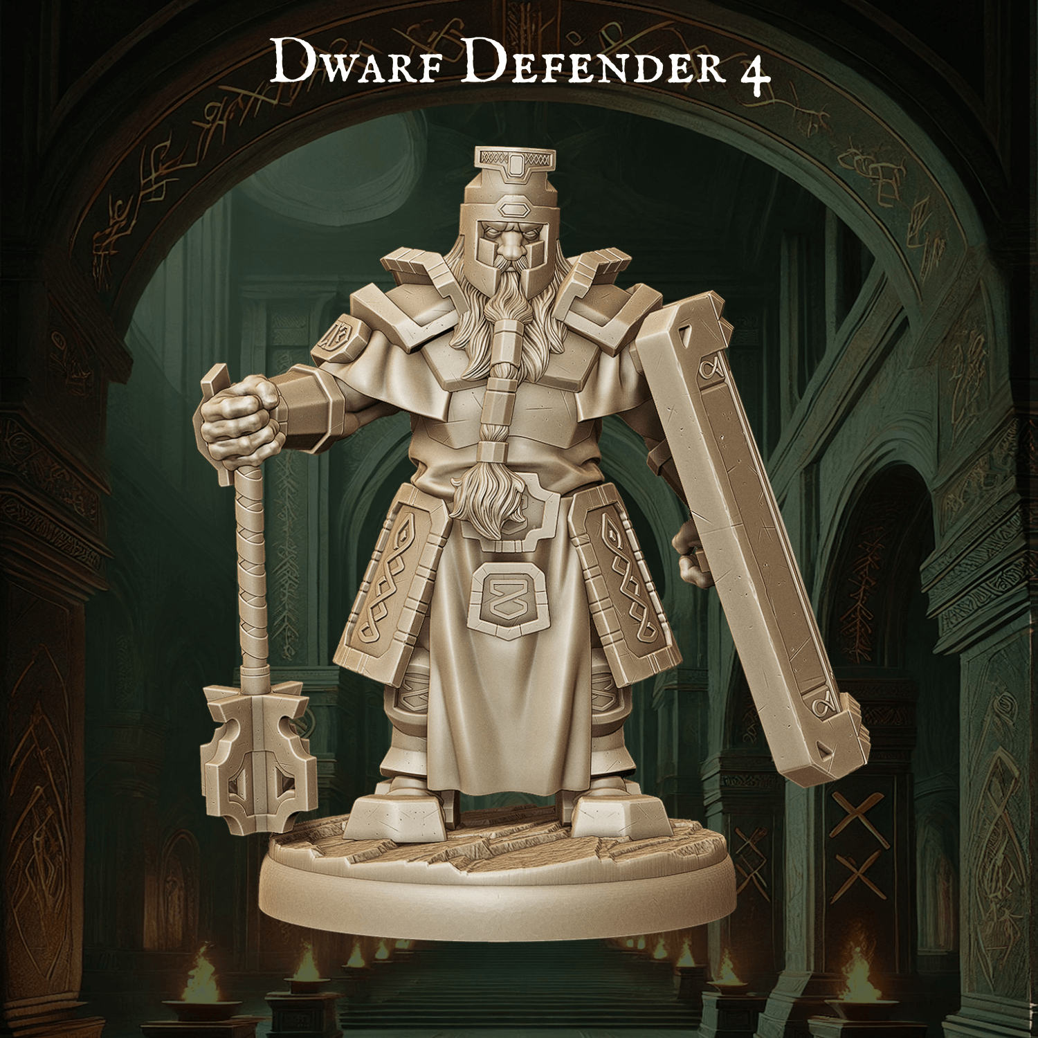 Army of Dwarf Defenders - 12 Poses | Shielded Dwarf Miniatures | DnD Warrior Protectors - Plague Miniatures