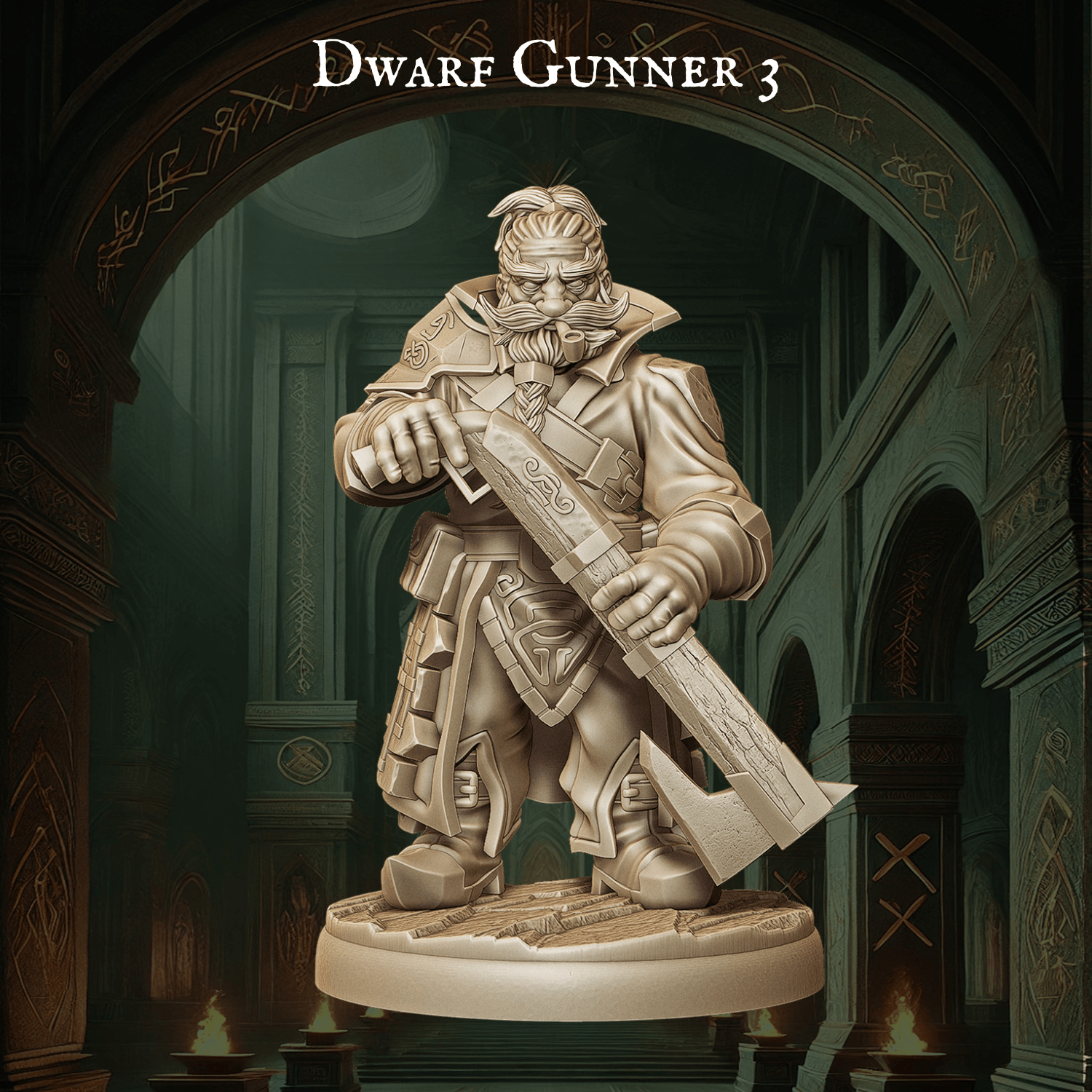 Army of Dwarf Gunners - 12 Poses | Firearm-Wielding Dwarf Miniatures | DnD Dwarf Ranger - Plague Miniatures