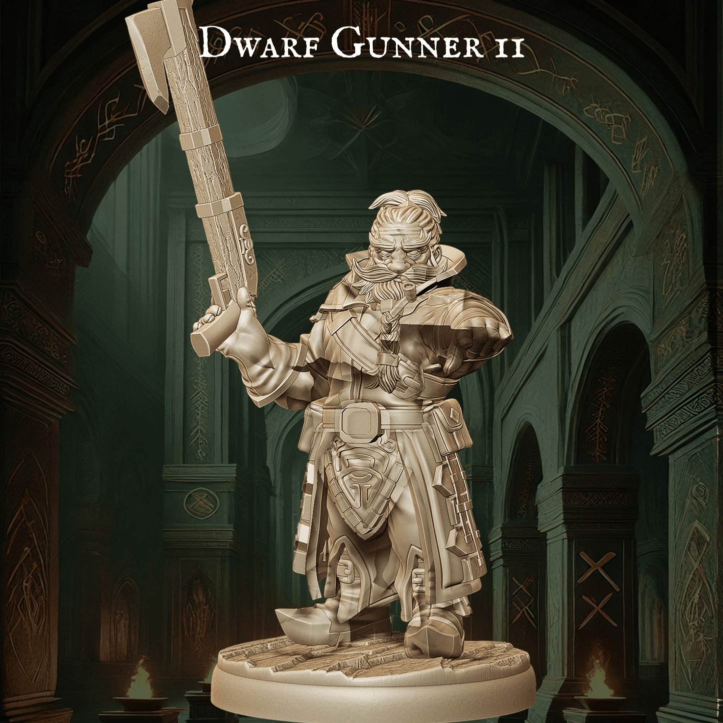 Army of Dwarf Gunners - 12 Poses | Firearm-Wielding Dwarf Miniatures | DnD Dwarf Ranger - Plague Miniatures