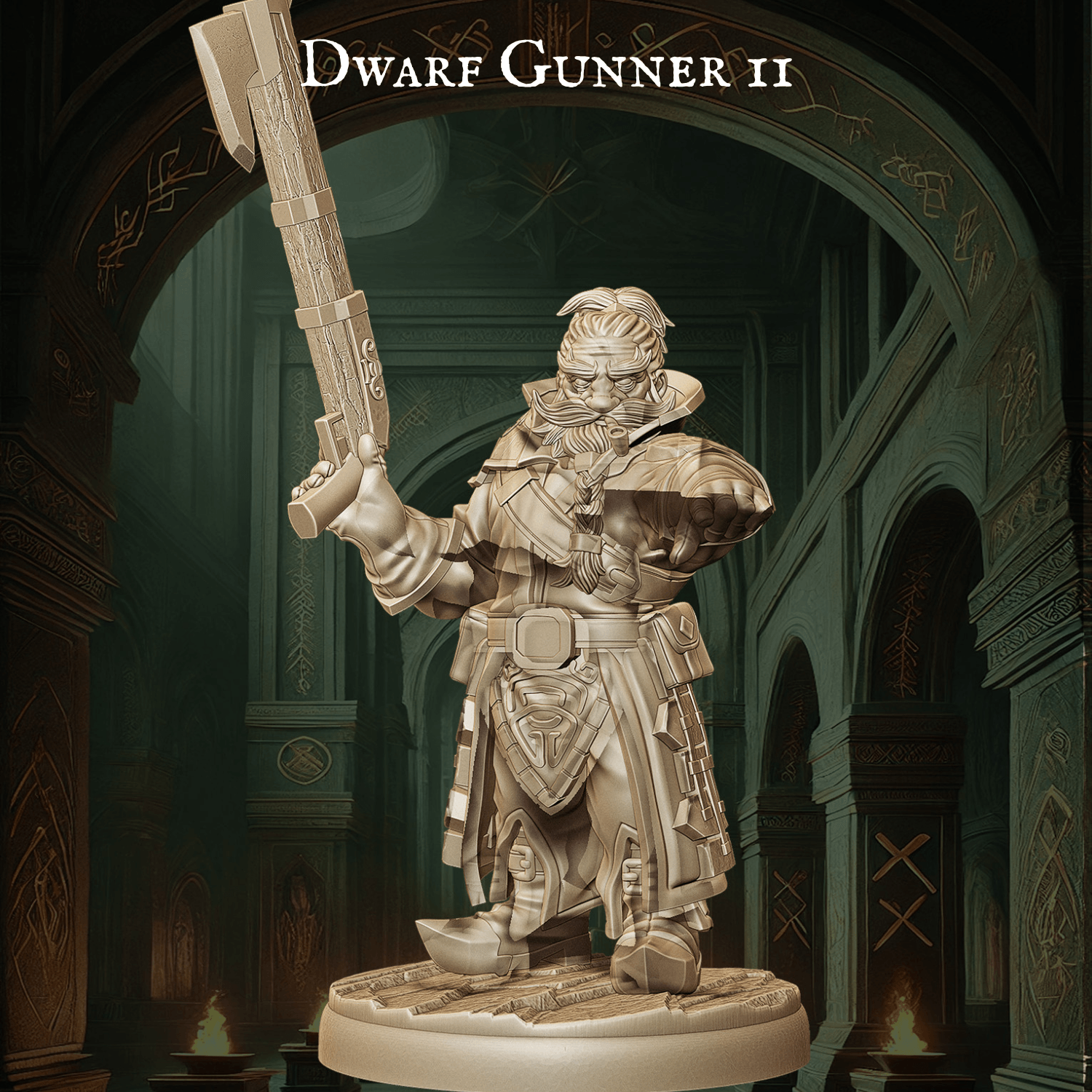 Army of Dwarf Gunners - 12 Poses | Firearm-Wielding Dwarf Miniatures | DnD Dwarf Ranger - Plague Miniatures