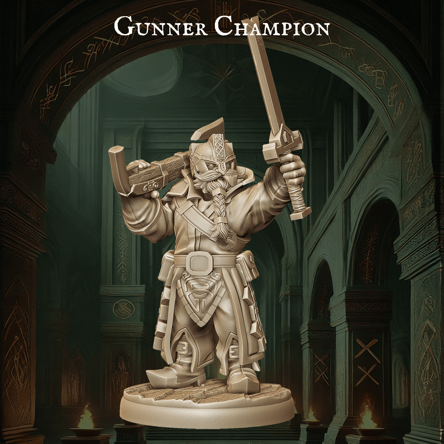 Army of Dwarf Gunners - 12 Poses | Firearm-Wielding Dwarf Miniatures | DnD Dwarf Ranger - Plague Miniatures