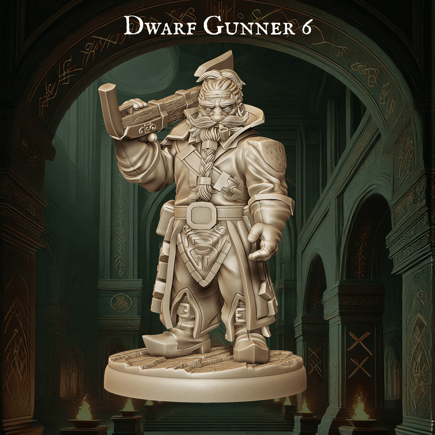 Army of Dwarf Gunners - 12 Poses | Firearm-Wielding Dwarf Miniatures | DnD Dwarf Ranger - Plague Miniatures