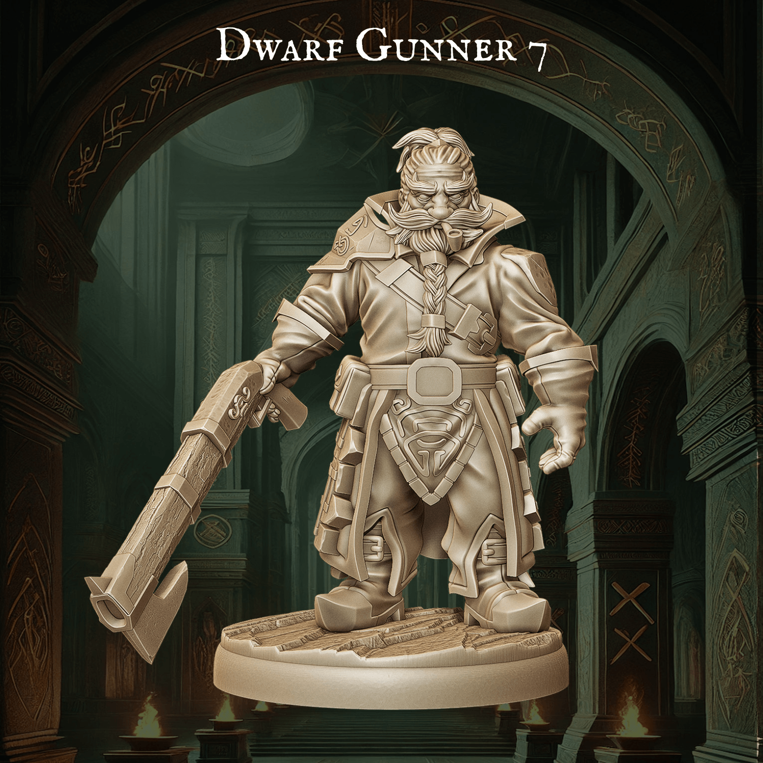 Army of Dwarf Gunners - 12 Poses | Firearm-Wielding Dwarf Miniatures | DnD Dwarf Ranger - Plague Miniatures