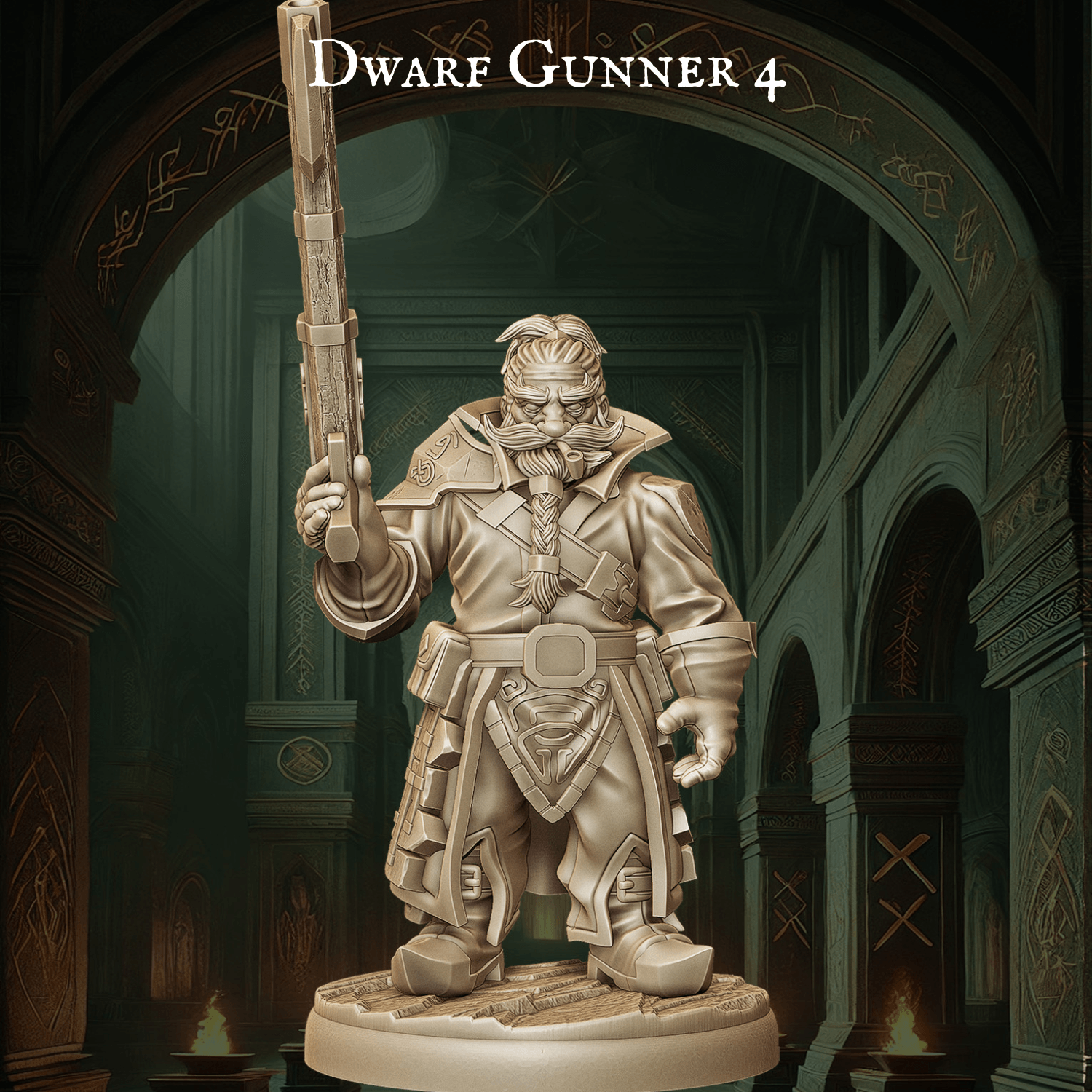 Army of Dwarf Gunners - 12 Poses | Firearm-Wielding Dwarf Miniatures | DnD Dwarf Ranger - Plague Miniatures