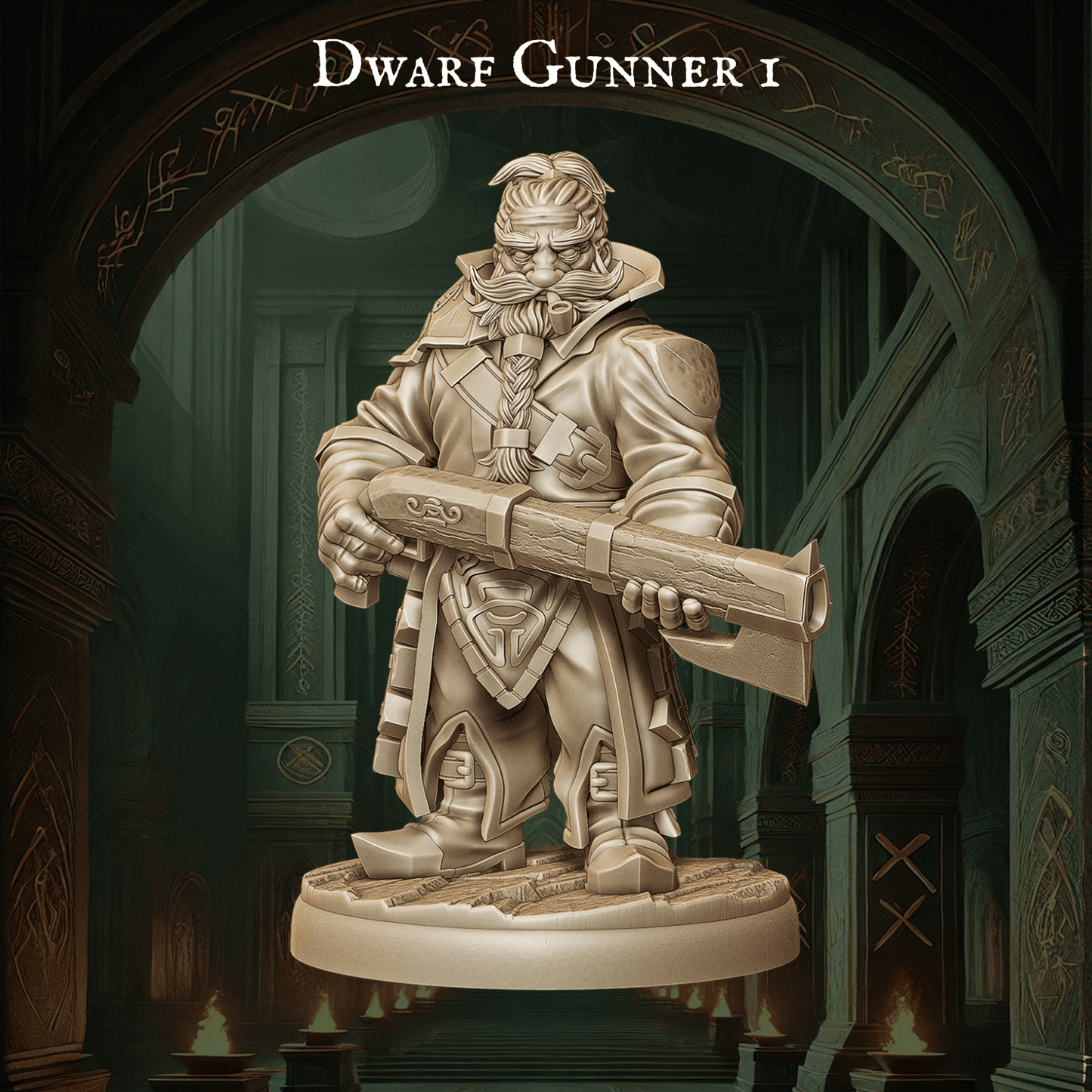 Army of Dwarf Gunners - 12 Poses | Firearm-Wielding Dwarf Miniatures | DnD Dwarf Ranger - Plague Miniatures