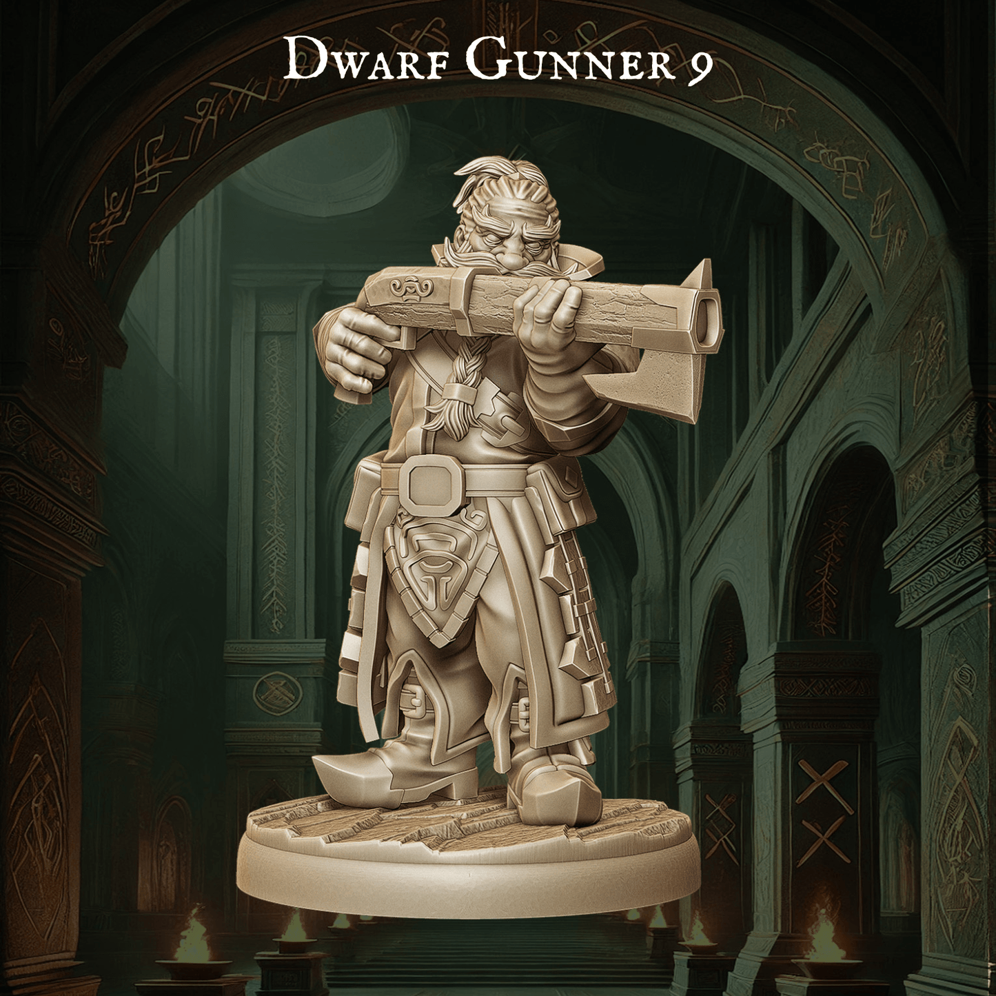 Army of Dwarf Gunners - 12 Poses | Firearm-Wielding Dwarf Miniatures | DnD Dwarf Ranger - Plague Miniatures