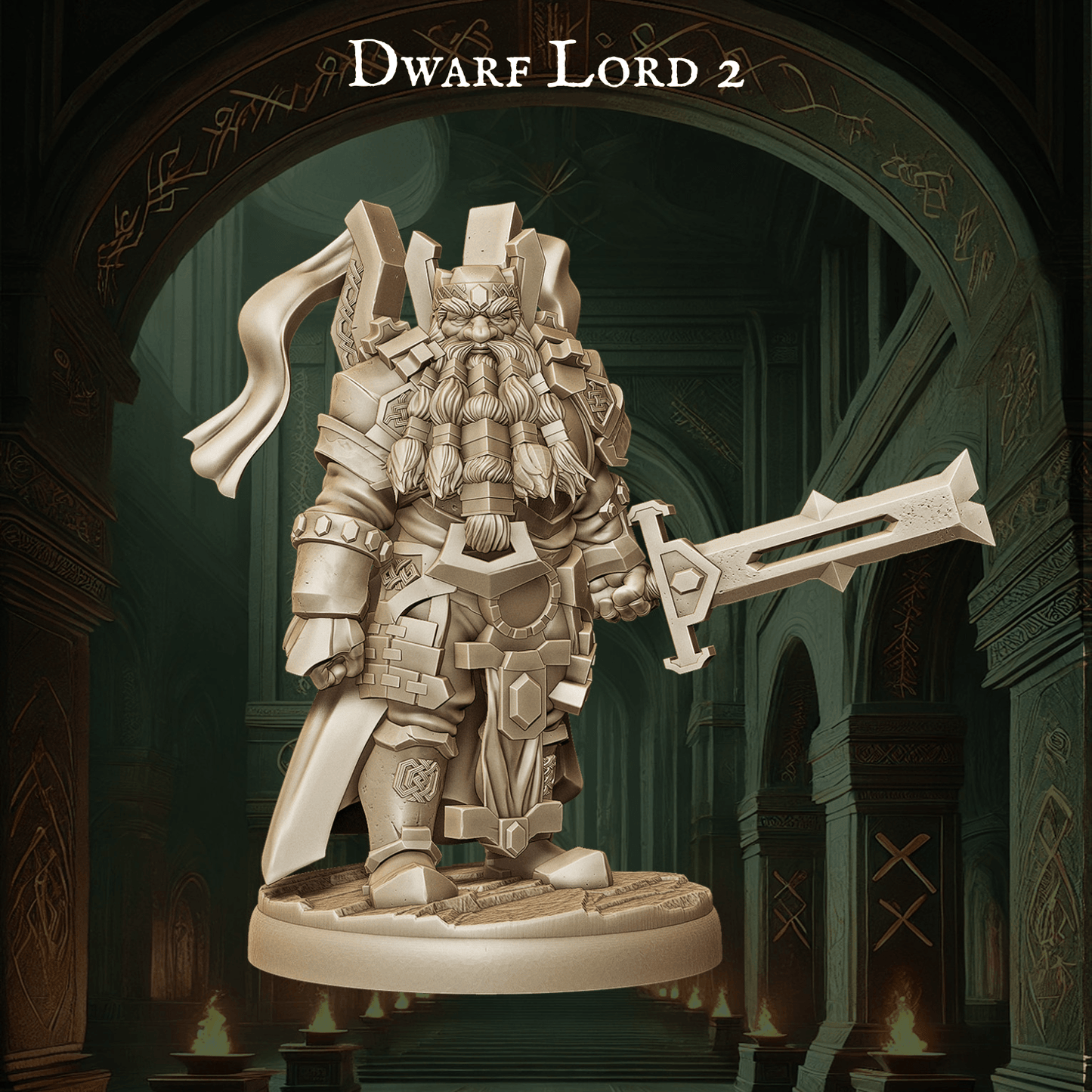 Army of Dwarf Lords - 12 Poses | Noble Dwarf Miniatures | DnD Commander Wargaming Set - Plague Miniatures