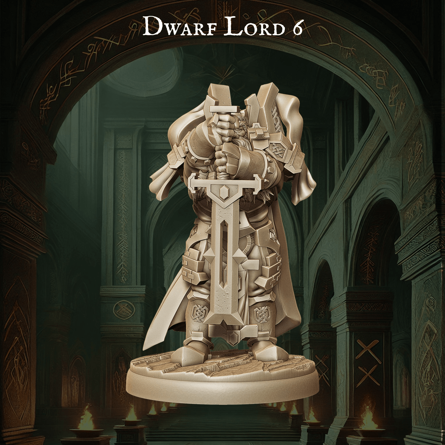 Army of Dwarf Lords - 12 Poses | Noble Dwarf Miniatures | DnD Commander Wargaming Set - Plague Miniatures