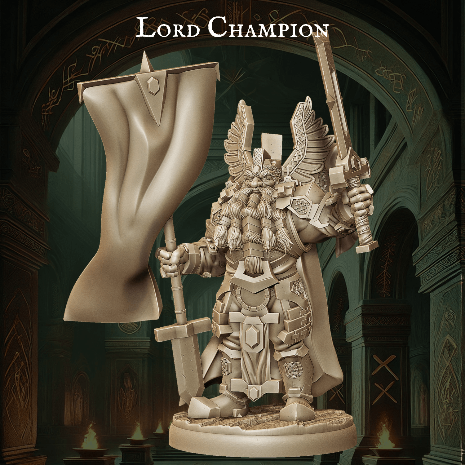 Army of Dwarf Lords - 12 Poses | Noble Dwarf Miniatures | DnD Commander Wargaming Set - Plague Miniatures