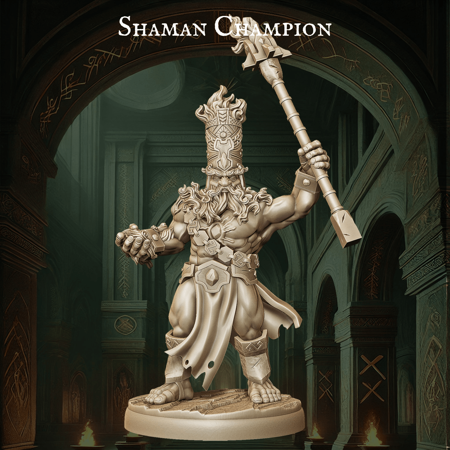 Army of Dwarf Shaman - 12 Poses | Mystical Dwarf Miniatures | DnD Tabletop Wargaming Set - Plague Miniatures