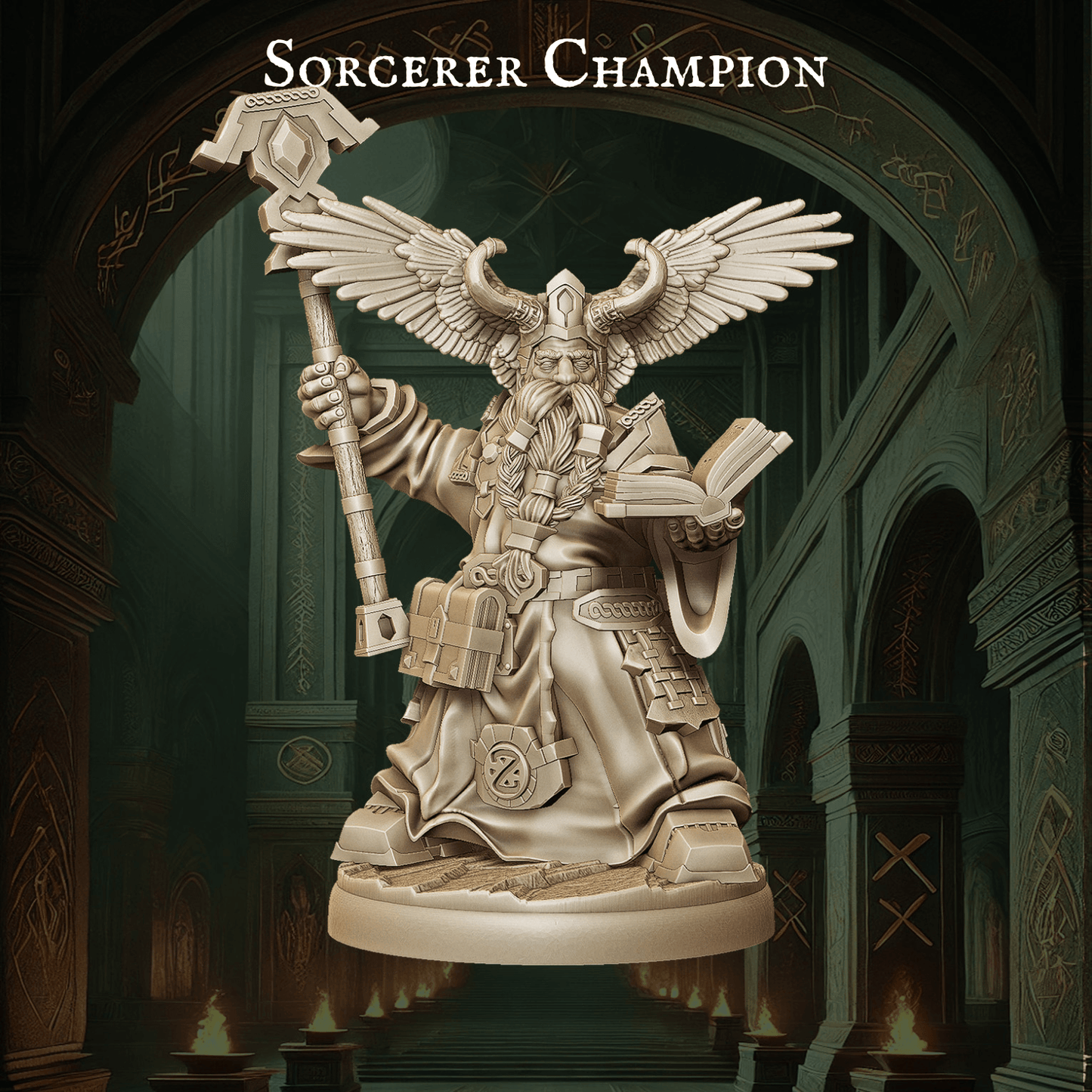 Army of Dwarf Sorcerer - 12 Poses | Arcane Dwarf Miniatures | DnD Spellcaster Wargaming Set - Plague Miniatures