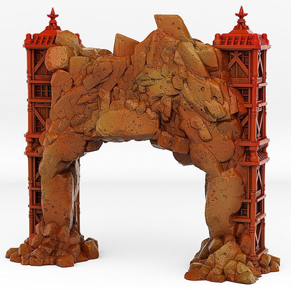 Asian Temple Portal Miniature | Medieval Magic Effect Dungeon Terrain Prop | 28mm or 32mm Scale - Plague Miniatures