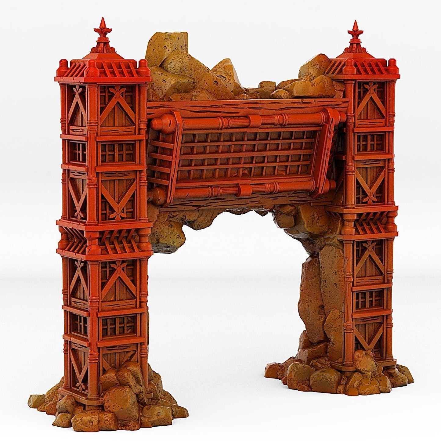 Asian Temple Portal Miniature | Medieval Magic Effect Dungeon Terrain Prop | 28mm or 32mm Scale - Plague Miniatures