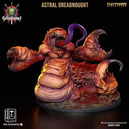 Astral Dreadnought Miniature | Large Cthulhu Monstrosity for TTRPGs | 32mm Scale - Plague Miniatures