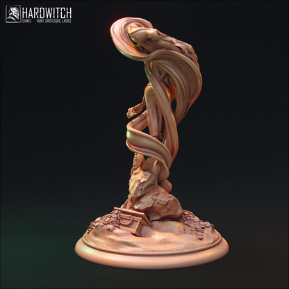 Asullah Maaghikar, Enchantress of Dark Wishes NSFW Nude Option | Seductive Djinn Genie Miniature | 32mm Scale or 75mm Scale - Plague Miniatures