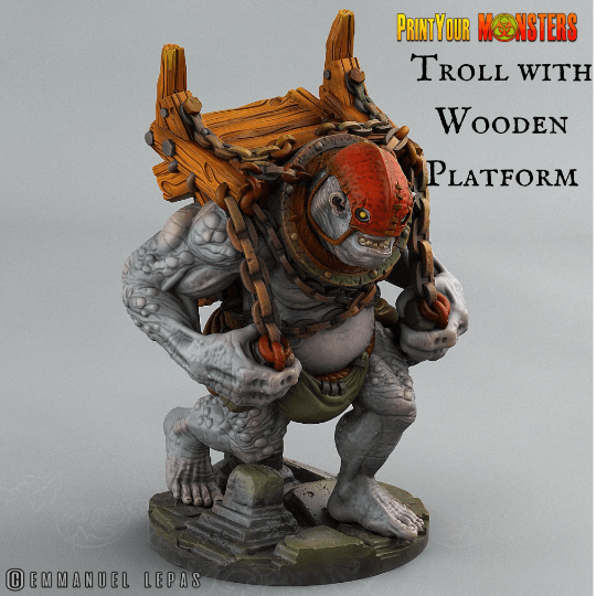 Attack Troll Miniature | Savage Monster Sculpture - Plague Miniatures