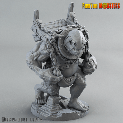 Attack Troll Miniature | Savage Monster Sculpture - Plague Miniatures