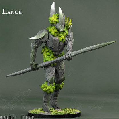 Attacking Rock Soldier Monster Miniature | Stone Guardian with Sword - Plague Miniatures