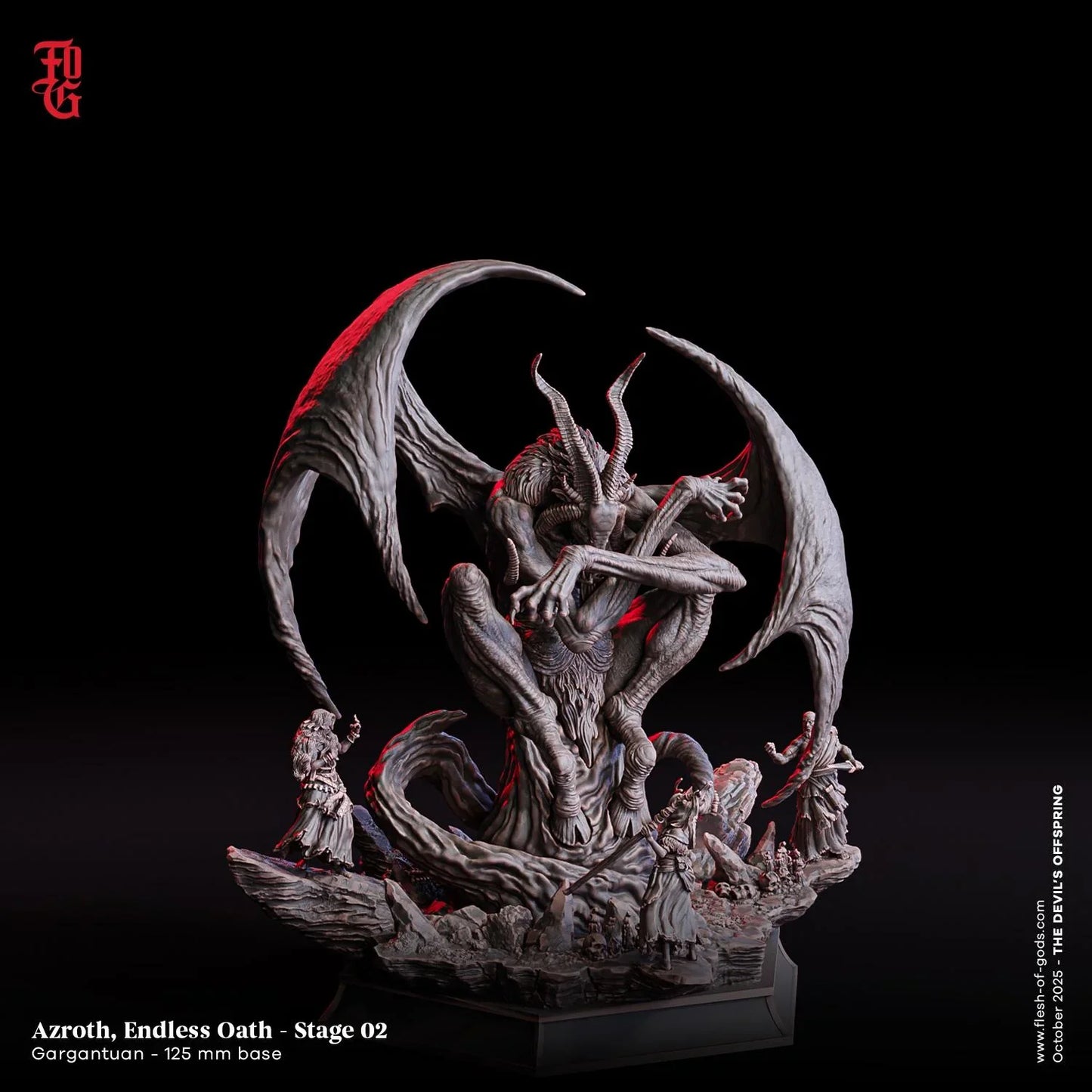 Azroth, Endless Oath – Stage III | The Oath Fulfilled Gargantuan Fiend Lord Miniature | 100mm Base - Plague Miniatures